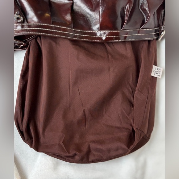 Vintage Nine West Glossy Pleated Hobo Bag - Picture 9 of 9